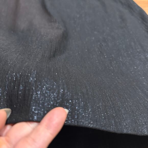 Lela Rose black shimmery Sheer-Panel Cap-Sleeve Cocktail Dress size 12 - Picture 12 of 13